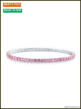 925 Sterling Silver Tennis Bracelet 3mm Gemstone Zirconia